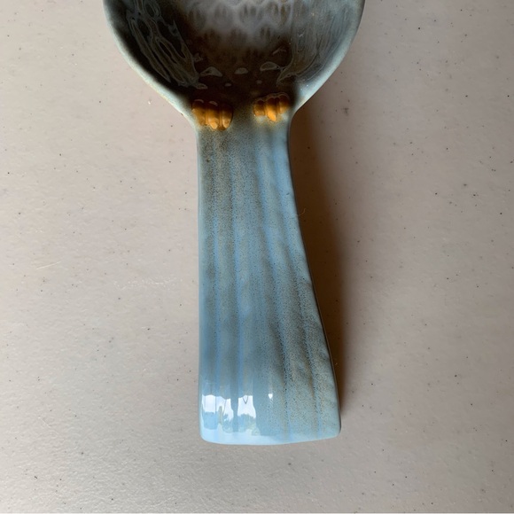 Ceramic Owl Spoon Rest Dishwasher Safe 10.75” x 4” - Picture 6 of 6